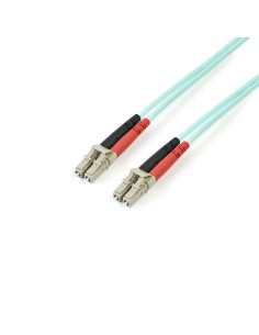 Cable de 5m de Fibra Óptica Multimodo OM3 LC a LC UPC - Full Duplex 50/125µm - para Redes de 100G - LOMMF/VCSEL - Pérdida Baja a